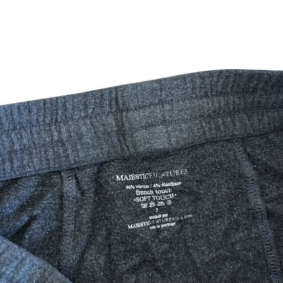 Majestic Filatures Gray French Touch Soft Touch Joggers Sz S - Picture 2 of 4